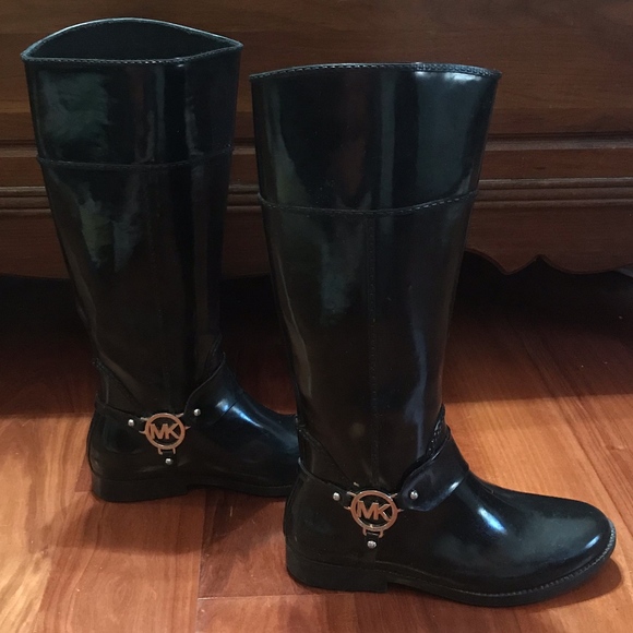 Women's Michael Kors Fulton Harness Rain Boots - Picture 1 of 6